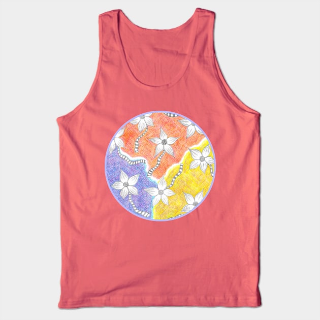 Tricolor Garden Tank Top by okhismakingart_